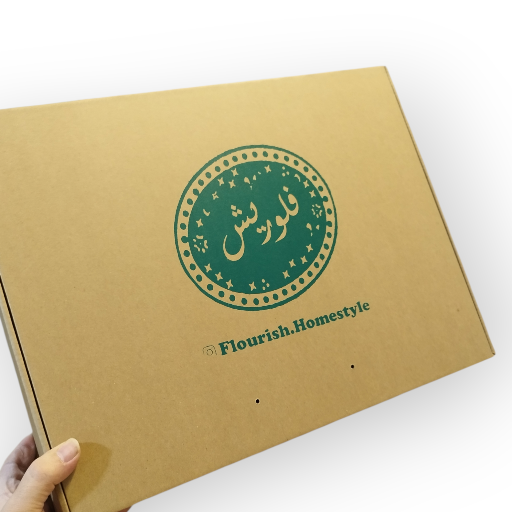 کارتن کیبوردی فلوریش با چاپ سبز